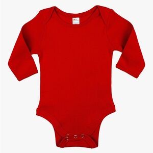 Red Long Sleeve Baby Onesie